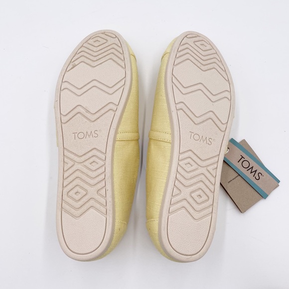 NEW Toms Women's Alpargata Heritage Canvas Cotton Slip On Shoes in Banana Yellow - Picture 5 of 8